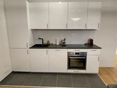 Cuisine ou kitchenette dans l'établissement Appartement Saint ouen proche stade de france