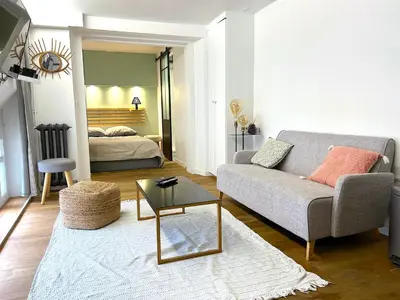 Coin salon dans l'établissement Loft Varenne