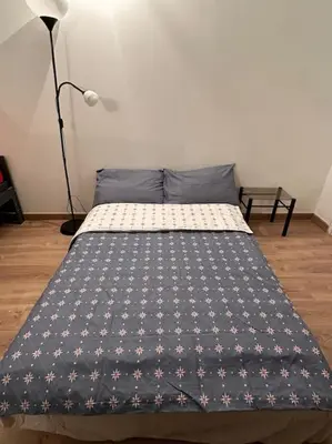 Un ou plusieurs lits dans un hébergement de l'établissement Un studio au sacré cœur Montmartre