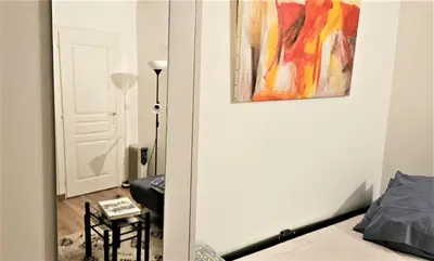 Un ou plusieurs lits dans un hébergement de l'établissement studio au cœur Montmartre