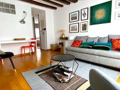 Coin salon dans l'établissement L'appartement Vaugirard