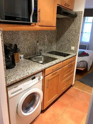 Cuisine ou kitchenette dans l'établissement L'appartement Vaugirard