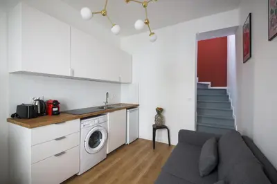 Cuisine ou kitchenette dans l'établissement 4#Duplex 2 Pers#Paris 15#Commerce#AC