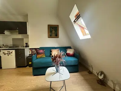 Cuisine ou kitchenette dans l'établissement Cosy Studio 5 minutes Tour Eiffel