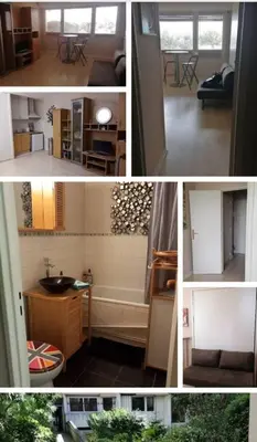 Plan de l'établissement Grand studio Canal St Martin Paris 1 lit double 1pièce