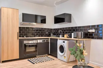 Cuisine ou kitchenette dans l'établissement Grand Studio au Cœur de Paris quartier Latin