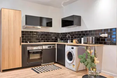 Cuisine ou kitchenette dans l'établissement Grand Studio au Cœur de Paris quartier Latin