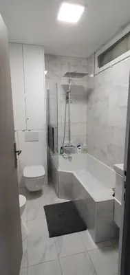 Salle de bains dans l'établissement Le Bord de Seine - Paris
