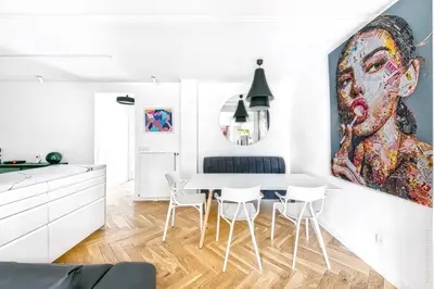 Coin salon dans l'établissement Muette - Faisanderie 1bdr by B'Your Home