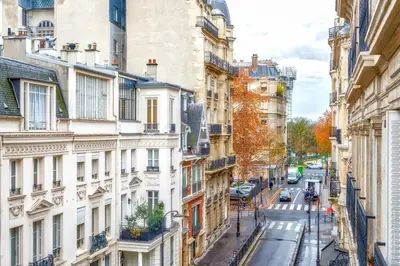 Vue générale sur Paris ou vue de la ville depuis l'appartement
