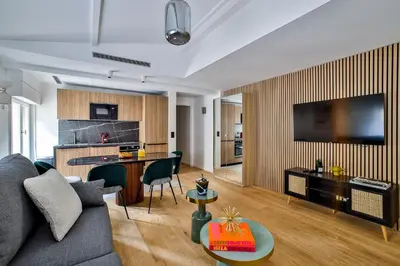 Télévision ou salle de divertissement dans l'établissement 41.Appart 4Pers#Madeleine#Gallerie La Fayette