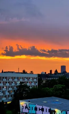 Lever ou coucher de soleil vu de l'appartement ou à proximité