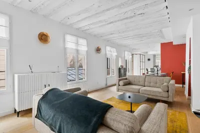Coin salon dans l'établissement Lovely Apartment, heart of Paris center