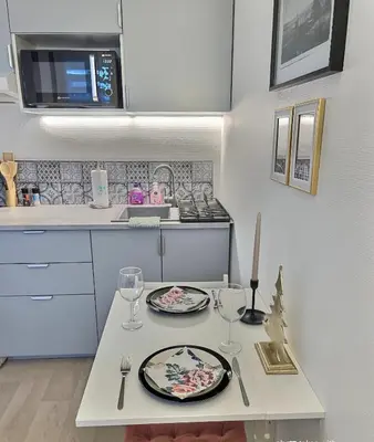 Cuisine ou kitchenette dans l'établissement Studio confort Vanves Paris Porte de Versailles