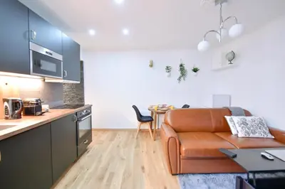 Cuisine ou kitchenette dans l'établissement Paris La Villette - Charming Apartment 2 rooms