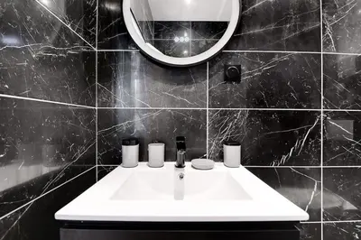 Salle de bains dans l'établissement Appartement aux Portes de Paris