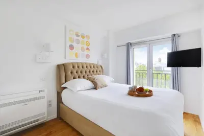 Un ou plusieurs lits dans un hébergement de l'établissement Exceptional triplex with terrace - Montmartre