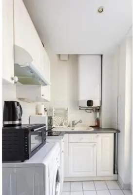 Cuisine ou kitchenette dans l'établissement SUITE ELISE Passy