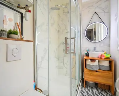 Salle de bains dans l'établissement Appartement cosy quartier Gambetta