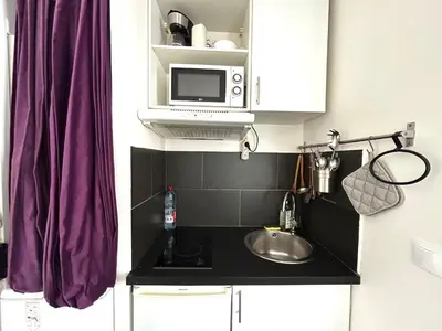Cuisine ou kitchenette dans l'établissement Le studio Grenelle