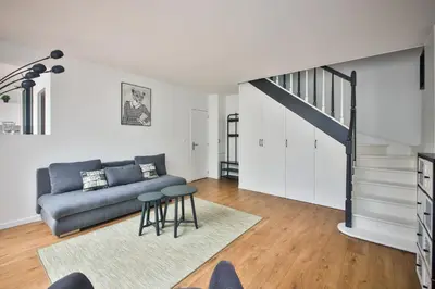 Coin salon dans l'établissement 2.Luxueux Duplex 6/8pers/Full Equipped/République