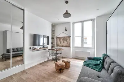 Télévision ou salle de divertissement dans l'établissement Magnifique studio au coeur de Paris