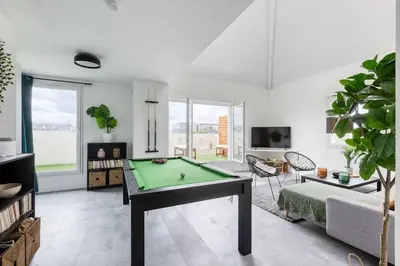 Plan de l'établissement Premium Flat 6 People with billard and Terrace Stade de France