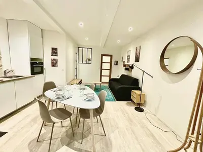 Cuisine ou kitchenette dans l'établissement Appartment Montorgueil/Châtelet