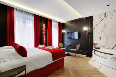 Un ou plusieurs lits dans un hébergement de l'établissement Luxurious private room - 2P - Les Halles