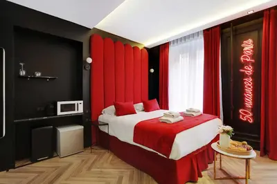Un ou plusieurs lits dans un hébergement de l'établissement Luxurious private room - 2P - Les Halles