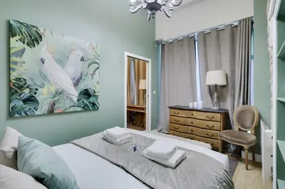 Un ou plusieurs lits dans un hébergement de l'établissement Charming apartment - 2BR-6P - Rue mouffertard