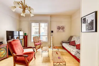 Coin salon dans l'établissement Appartement Groult - Welkeys