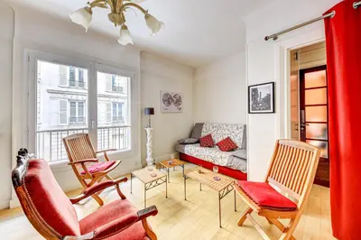 Coin salon dans l'établissement Appartement Groult - Welkeys