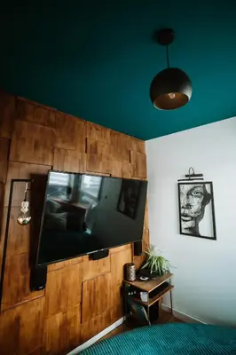 Télévision ou salle de divertissement dans l'établissement L'Échappée Parisienne - Canal St-Denis