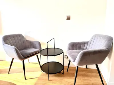 Coin salon dans l'établissement Appartement T1 Proche Paris à 1min du métro 14