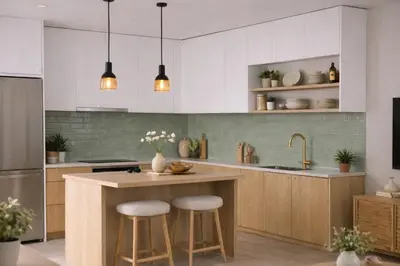 Cuisine ou kitchenette dans l'établissement LE LOUVRE - MONTORGEUIL Suites only ws