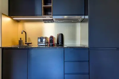 Cuisine ou kitchenette dans l'établissement Montaigne Executive Suite