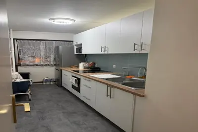 Cuisine ou kitchenette dans l'établissement Appartement Glaciere