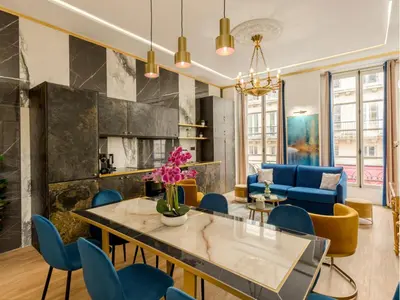 Coin salon dans l'établissement Merveil - Luxury Suite -ChampsElysees-Florentin II