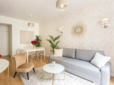 Coin salon dans l'établissement Merveil - Family Suite - Marais - Martin IV