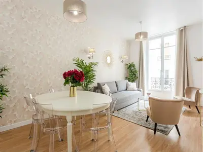 Coin salon dans l'établissement Merveil - Family Suite - Marais - Martin IV