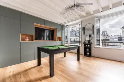 Plan de l'établissement Nice flat with billard and view