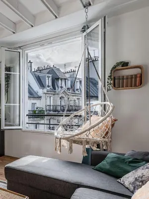 Balcon ou terrasse dans l'établissement Nice flat with billard and view