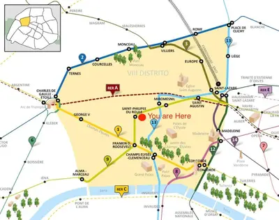 Plan de l'établissement Cosy studio next to the Champs-Élysées avenue!