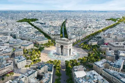 Vue générale sur Paris ou vue de la ville depuis l'appartement