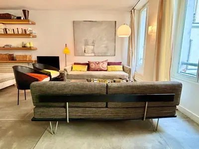 Coin salon dans l'établissement Le Loft Saint Antoine