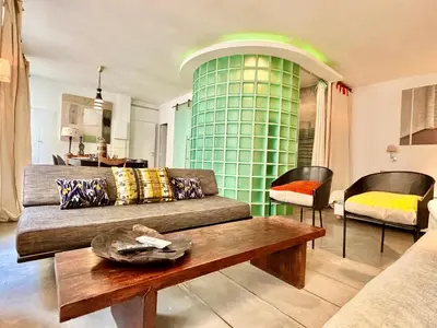Coin salon dans l'établissement Le Loft Saint Antoine