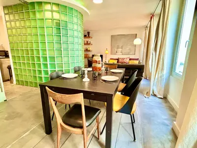 Coin salon dans l'établissement Le Loft Saint Antoine