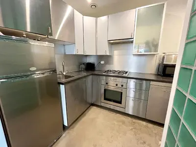 Cuisine ou kitchenette dans l'établissement Le Loft Saint Antoine
