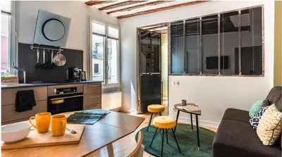 Cuisine ou kitchenette dans l'établissement The 199 - Charming apartment in the heart of Paris